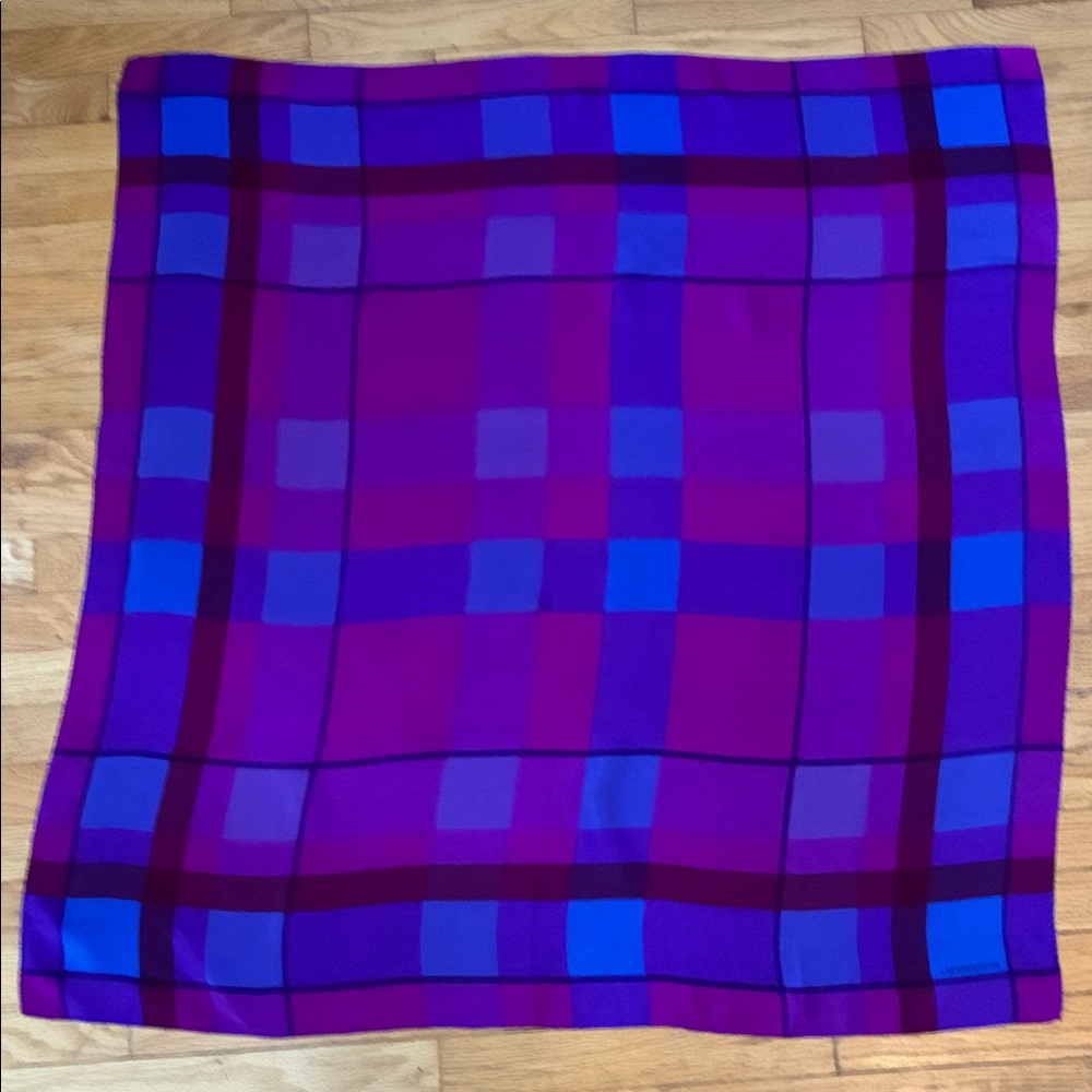Liz Claiborne Purples & Blues Square Scarf